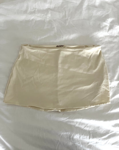 GUIZIO Cream Miniskirt