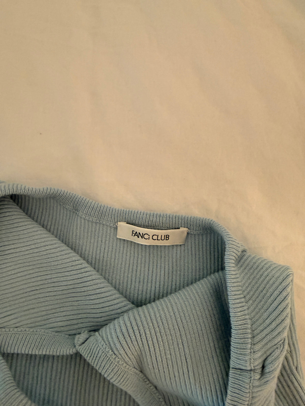 FANCI CLUB BABY BLUE KNIT HALTER