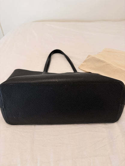 TORY BURCH BLACK LEATHER TOTE