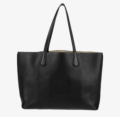 TORY BURCH BLACK LEATHER TOTE